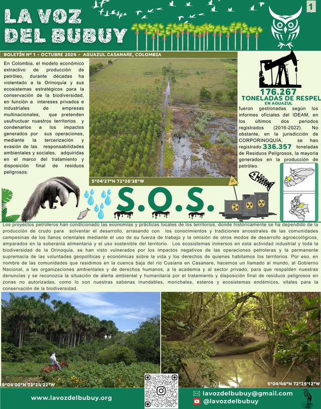 Portada del boletín La voz del Bubuy